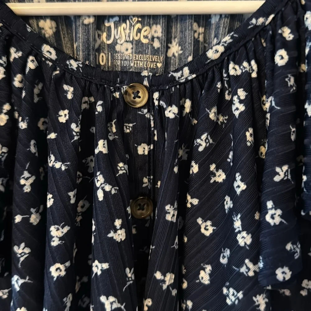 Justice Navy Blue Kids Top